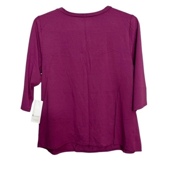 Eileen Fisher V-Neck Elbow Sleeve Top - Picture 2 of 7